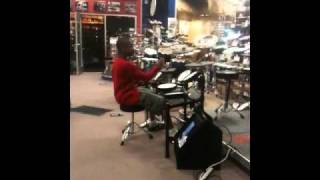 Playing Decapitated &quot;A Poem About An Old Prison Man&quot; in Guitar Center