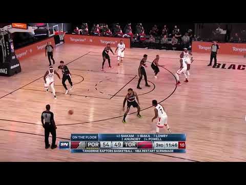 Serge Ibaka and Pascal Siakam combined for 37 Points vs Trail Blazers 7 26 2020