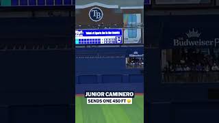 450 FEET ???? Junior Caminero sent this over the batter's eye ????