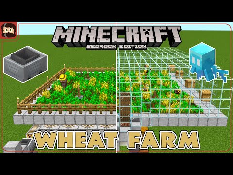 Wheat Farm Tutorial FAST And EASY Collection For Minecraft Bedrock 1.19