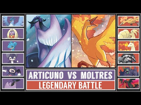 ARTICUNO vs MOLTRES | Legendary Birds Pokémon Battle