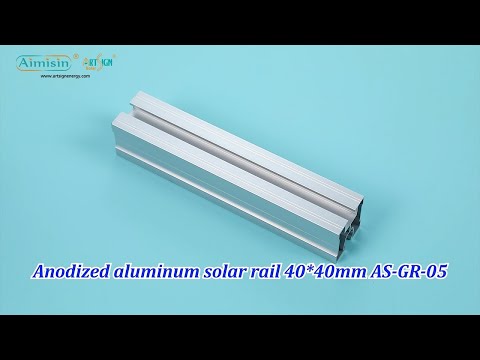 Extruded aluminum solar rail profile 40x40mm AS-GR-05