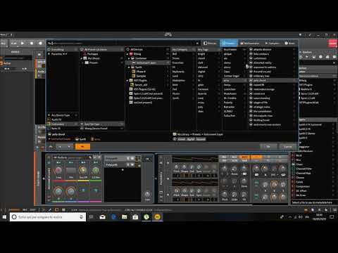 Instrument layer Bitwig , preset from Miss COntrollerism