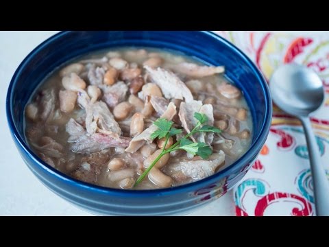 Pressure Cooker Pinto Bean and Turkey Drumstick Soup - Time Lapse