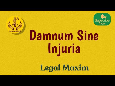 Damnum Sine Injuria | Legal Maxim |