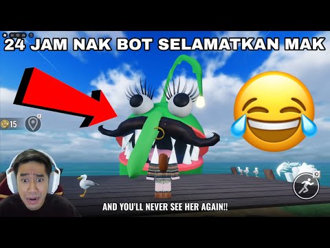 24 JAM NAIK BOT SELAMATKAN MAK KITA 😂 A DEADLY BOAT TRIP ROBLOX 🚢