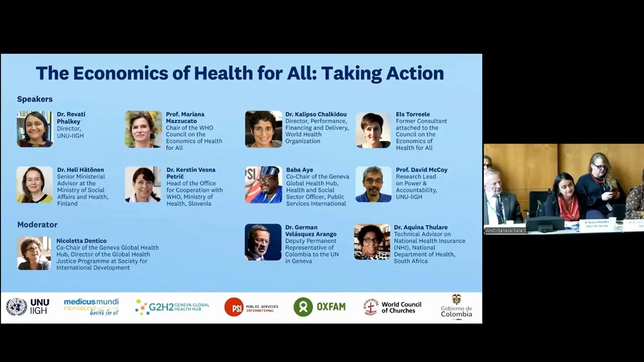 The Economics of Health for All: Taking Action