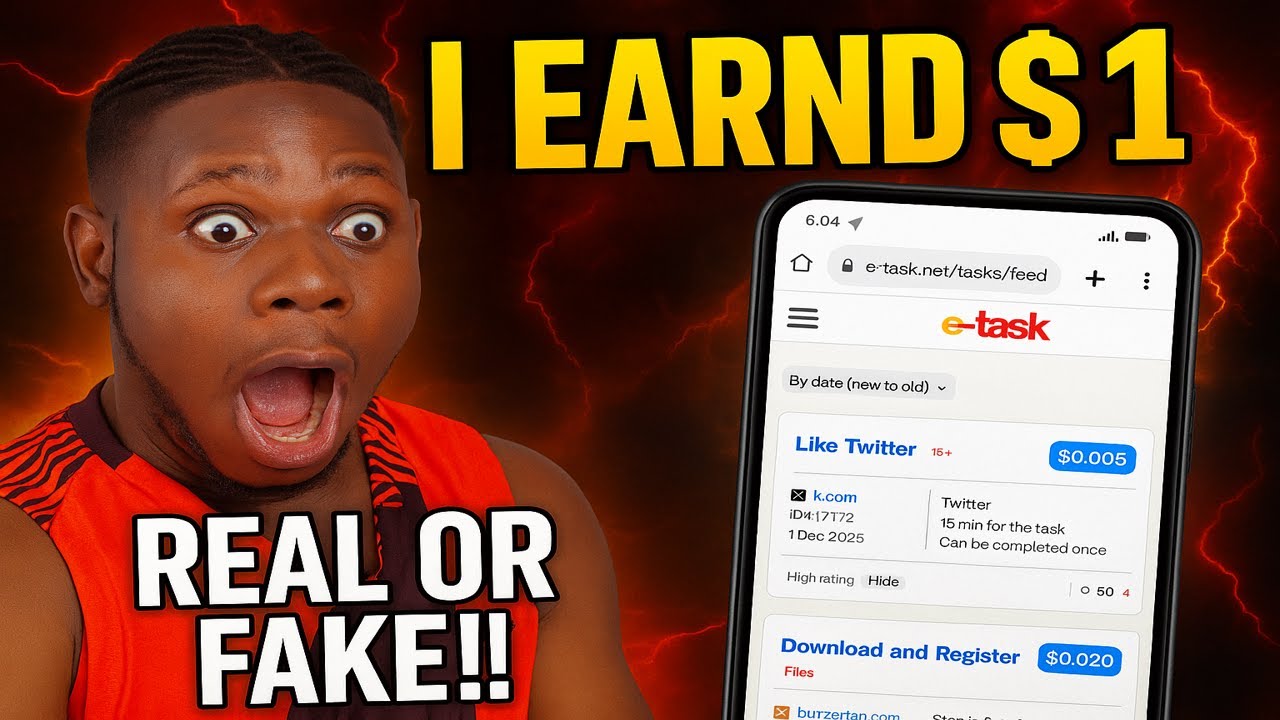 I Earned $1 on E-Task – Full Review 2025 (Real or Fake?)