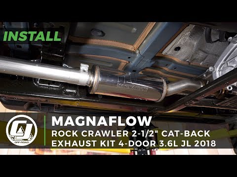 Jeep JL Wrangler Install: MagnaFlow 2-1/2" Single Exit Stainless Steel Rock Crawler Cat-Back Exhaust
