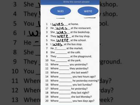 English Grammar | Use was and were