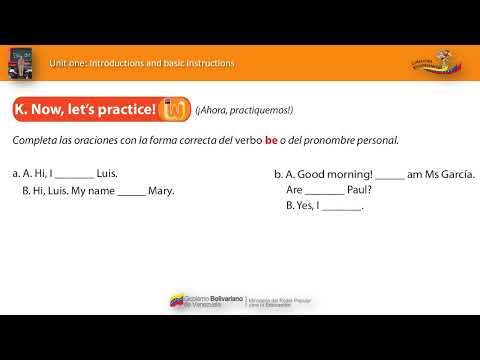 MY FIRST VICTORY - Inglés Primer Año / Lesson 1 (J-K): Pleased to meet you!