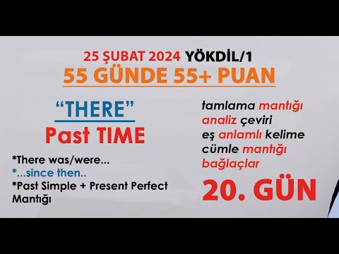 20.GÜN #part4 - "THERE" in Past TIME" (There was / There were)   (20.02.2024)