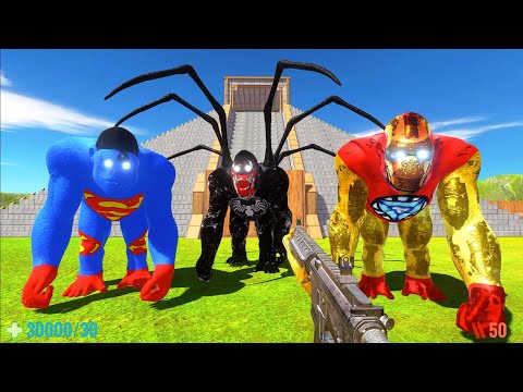 DEATH RUN PYRAMID vs VENOM GORO TEAM - Animal Revolt Battle Simulator