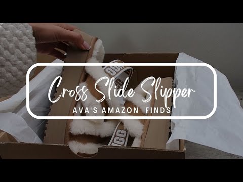 AMAZON FIND - UGG Women's Disco Cross Slide Slipper | Stylish comfy slip on shoes! VERSATILE!