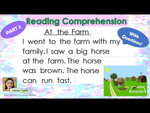 Reading Comprehension  PART 2//Reading Passages//Reading English//Kinder, Grade 1,Grade 2,Grade 3