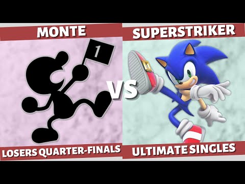 SMASH N' SMILES - LOSERS QUARTERS: MONTE (Game and Watch) VS SUPER STRIKER (Sonic) SSBU SINGLES