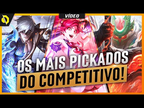 CAMPEÕES MAIS USADOS no COMPETITIVO na SEASON 12