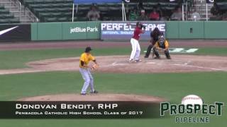 Donovan Benoit Prospect Video, RHP, Pensacola Catholic High School Class of 2017