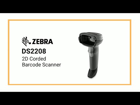 Handheld zebra barcode scanner ds-2208, wired (corded), line...