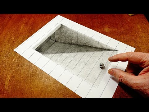 Drawing 3D Tunnel – Trick Art on Lined Paper – by Vamos – Jenny Conner ...