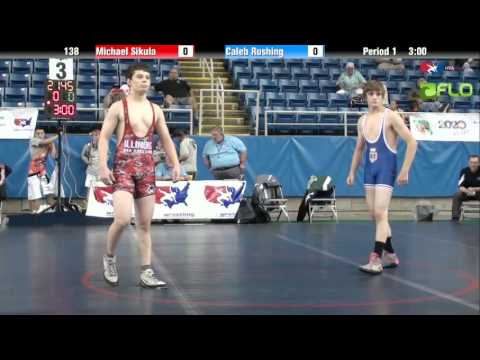 Junior 138 - Michael Sikula (Illinois) vs. Caleb Rushing (Montana)