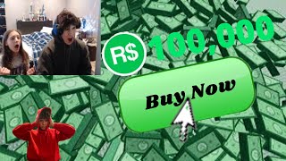 SPENDING $100,000 ROBUX with my little sister!!!