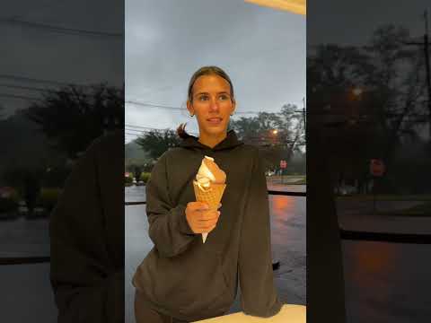 Rain will never stop ice cream! #icecream #raining #miniumbrella #umbrella #IceCreamShop