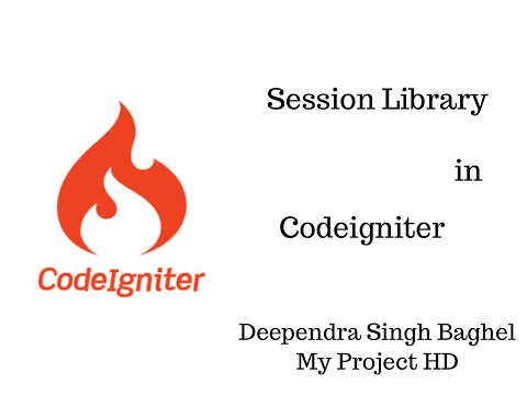 Codeigniter tutorial for beginners in hindi | library in Codeigniter | session library