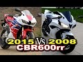 2015 vs 2008 Honda CBR600rr Review 