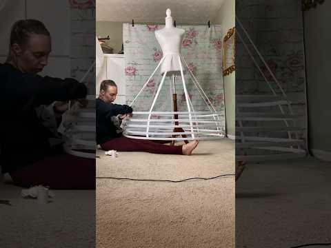 Hoop skirt making thoughts..."I should have bought that lazy Susan."