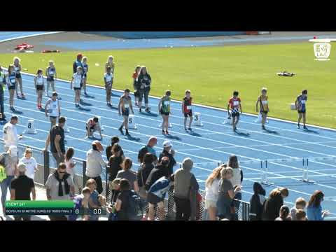 Boys U10 60m Hurdles TF 3: 2021 Commonwealth Bank State Track and Field Championships // LAVicTV