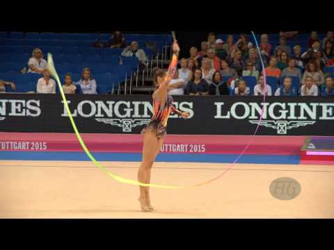Katsiaryna HALKINA (BLR) 2015 Rhythmic Worlds Stuttgart - Qualifications Ribbon