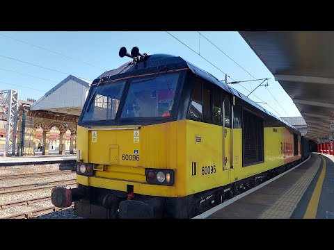 6M89 Middleton towers to ravenhead SDGS Colas Rail class 60 096 on hire to DC departing Crewe p12