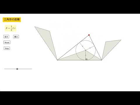 三角形の面積 S=1/2ℓr