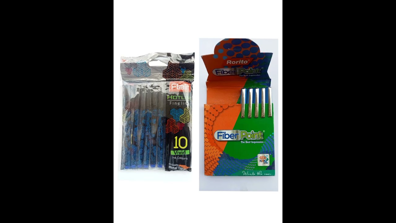 Rorito Fiber point pen vs Flair hotline ink pen #shorts #stationery