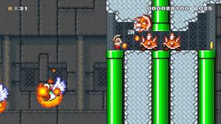 Super Mario Maker - Fire Field X by BarbarousKing beaten