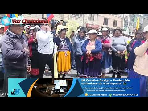 En cañar La Unión de organizaciones de El Tambo realizó una marcha por la ciudad en apoyo al Paro