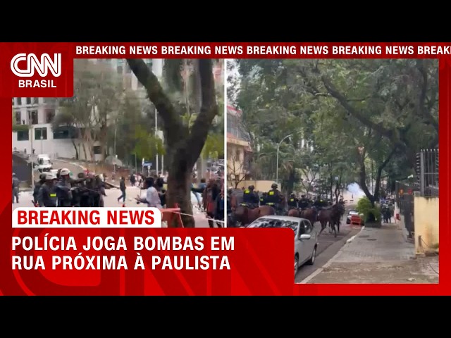 PM usa bomba contra manifestantes na região da avenida Paulista (SP) | BASTIDORES CNN