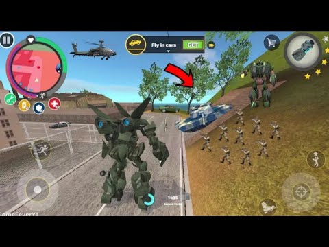 Rope Hero Vice Town (Army Tank Stuck in Power Plant Cave Threshold) Transformer Jet Destroy Tanks