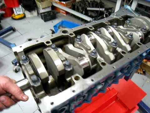 Toyota Supra, "Brian Crower" crankshaft installation (fragment)