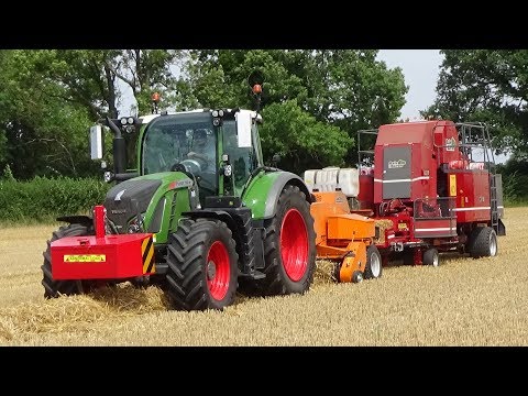Harvest 2019 - Baling Straw in Small Bales with NEW Baler & Bale Baron & Fendt 720