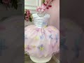 Vestido Infantil Branco Busto Plissado Jardim das Borboletas