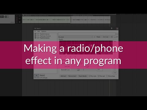 Making a radio/phone effect in any program (2020)