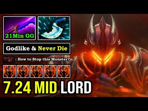 100% IMBA MID DRAGON KNIGHT Crazy Tank Destroyed Pro SF 21Min GG with Godlike & Zero Death DotA 2