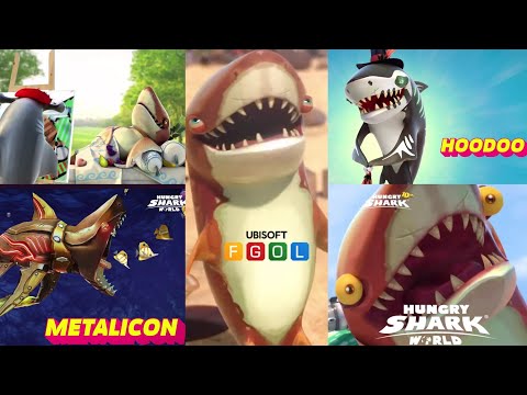 TIGER SHARK ALL MOVIES COMPILATION ! - Hungry Shark World 10th
