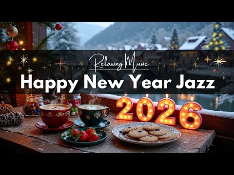 HAPPY NEW YEAR 2026 ✨☕ Cozy Coffee Jazz Music & Sweet Holiday Bossa Nova for Chill