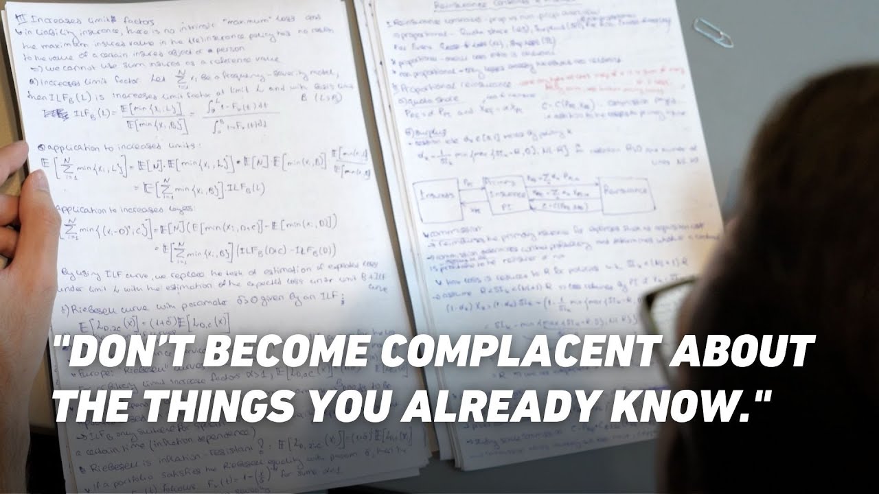 "Don’t become complacent about the things you already know."
