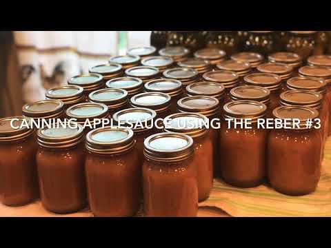 Canning applesauce using the REBER Raw Rutes #3 tomato strainer | unsweetened applesauce canning