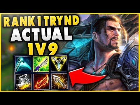 WHEN THE #1 TRYND WORLD GETS HIS FULL BUILD...(UNREAL 1V9 CARRY) - League of Legends