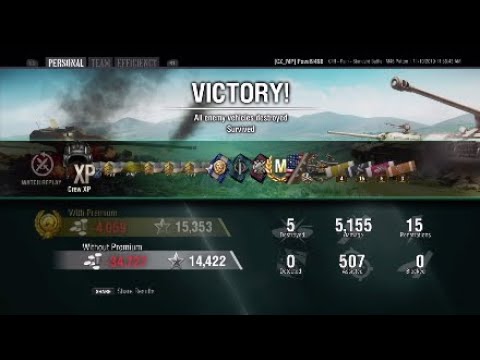 World of Tanks console, M46 patton, 5200 dmg, 5 kills, powerful  platon, ace
